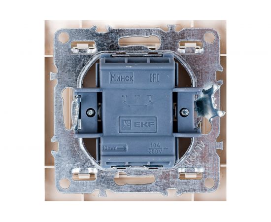 1-клавишный выключатель EKF Минск СП 10А бежевый ERV10-021-20 – изображение 2