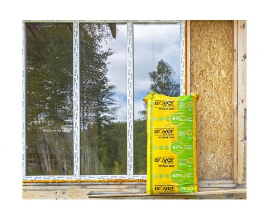 Утеплитель Isover ТЕПЛЫЙ ДОМ плита 100x610x1170/Е 67144 – изображение 2