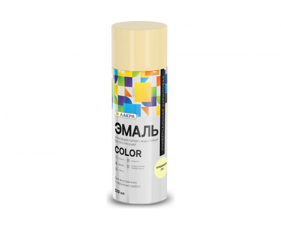 Аэрозольная эмаль ЛАКРА Color универсальная, кремовый 315 Лк-00012482 – изображение 2
