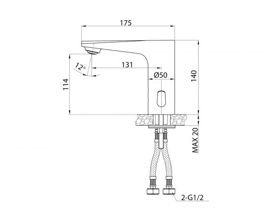 Смеситель для умывальника IDDIS Pulse сенсорный PULSBS3i86 – изображение 3