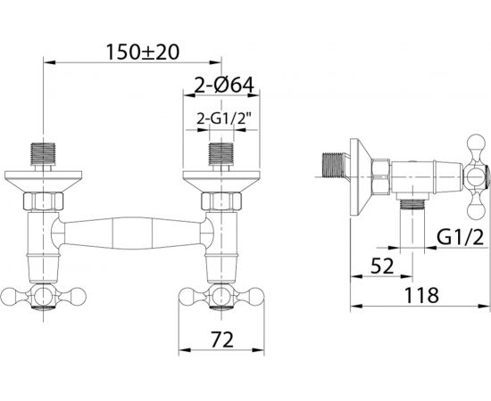 Смеситель для душа Milardo Duplex DUPSB00M03 – изображение 3