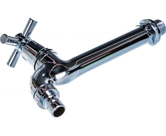 Пластиковый водоразборный кран Terma хром крест 66470 – изображение 3