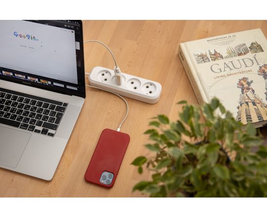 Бытовой удлинитель АБК-СИЛА 4 гнезда без заземления 5м ПВС 2х1мм кв. 10А/220В/2200Вт 1шт 2200411 – изображение 3