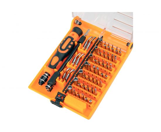 Отвертка с битами для точных работ KRANZ СR-V, 54 предмета, рожковые биты KR-12-4771 – изображение 3