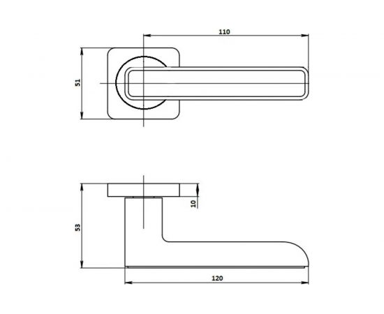 Ручка на раздельном основании VЕTTORE R06.057 SN/CP сатин/хром 20234 – изображение 3