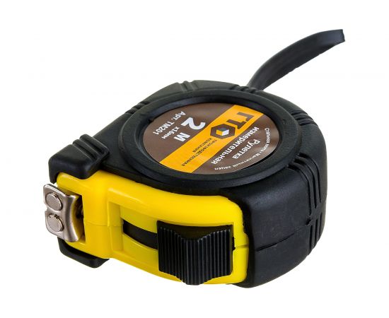 ГТО Рулетка 2 м TM201 в обрезиненном корпусе с магнитным зацепом – изображение 3
