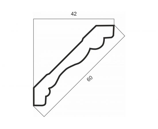 Карниз Cosca 60 мм, слоновая кость СПБ051815 – изображение 4