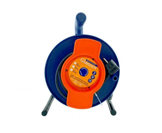 Силовой удлинитель на катушке Glanzen ПВС 2х1,5 арт. EC-40-010 00-00006539 – изображение 4