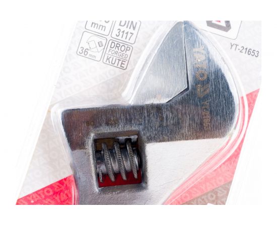 Разводной ключ с обрезиненной ручкой 300 мм YATO YT-21653 – изображение 4