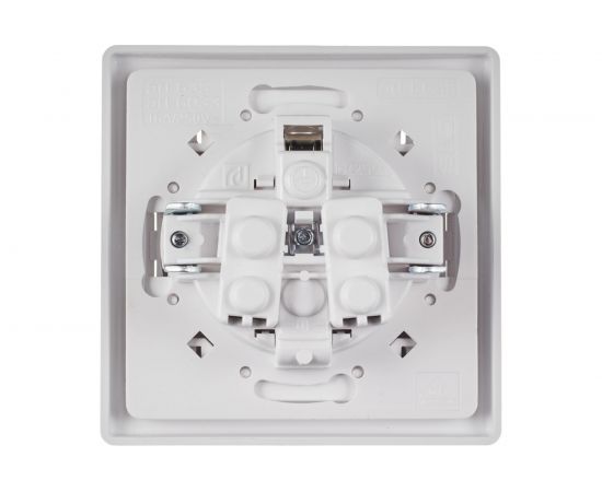 Розетка Aling-conel PRESTIGE 16A 250В с крышкой и поликарбонатовой вставкой, белая 633.00 113029 – изображение 4
