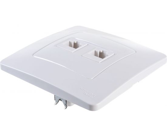 Двойная розетка Schneider Electric BLANCA, С/У, компьютерная, RJ45, категория 5E, белый BLNIS045451 – изображение 4