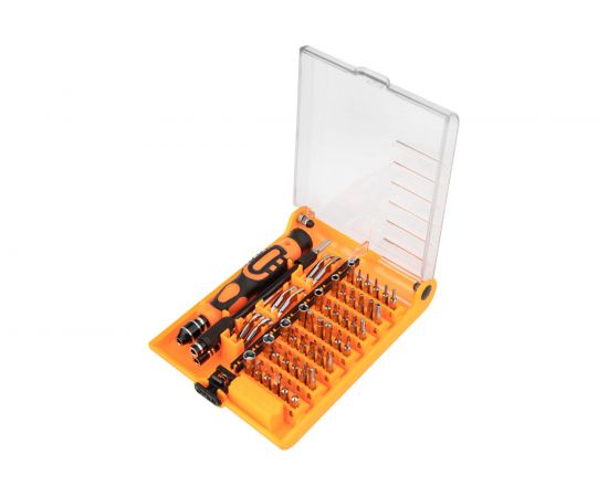 Отвертка с битами для точных работ KRANZ СR-V, 54 предмета, рожковые биты KR-12-4771 – изображение 4