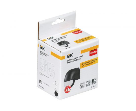 Детектор движения IEK ДД 010 1100Вт, угол обз. 180град. дальн. 10м, IP44, черн. LDD10-010-1100-002 – изображение 5