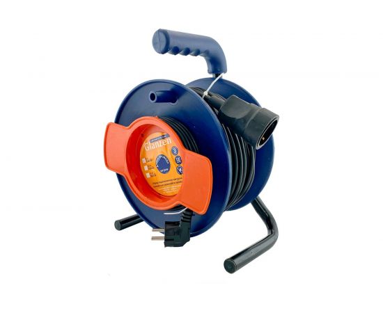 Силовой удлинитель на катушке Glanzen ПВС 2х1,5 арт. EC-40-010 00-00006539 – изображение 5