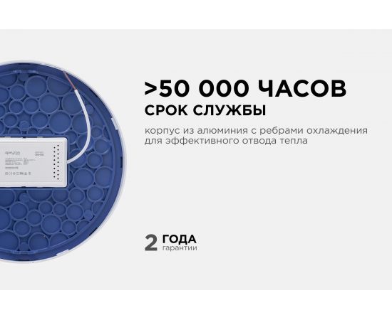 Светодиодная накладная панель APEYRON 220В, 24Вт, CRI:80Ra, 1920Лм, Ф220мм, круглая 06-65 – изображение 6