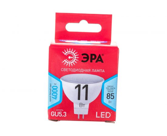 Светодиодная лампочка ЭРА RED LINE LED MR16-11W-840-GU5,3 R софит нейтральный белый Б0052441 – изображение 6