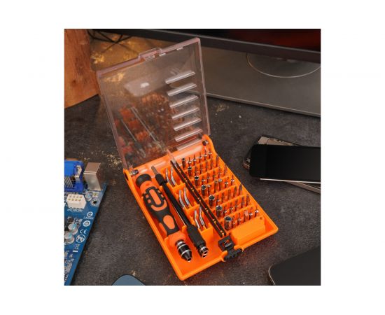 Отвертка с битами для точных работ KRANZ СR-V, 54 предмета, рожковые биты KR-12-4771 – изображение 7