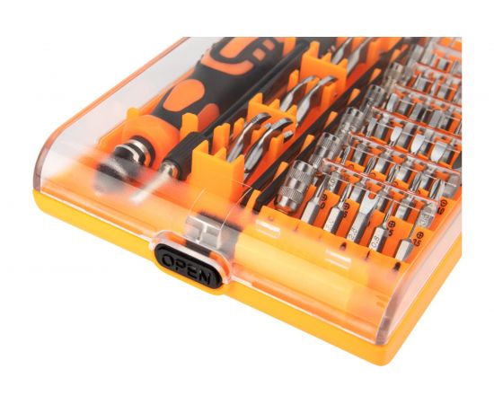 Отвертка с битами для точных работ KRANZ СR-V, 54 предмета, рожковые биты KR-12-4771 – изображение 9