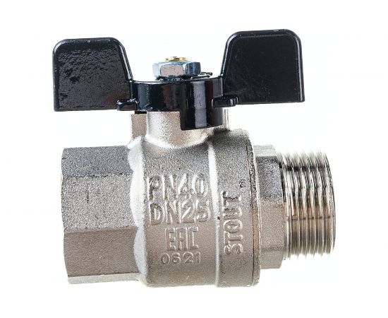 Шаровой полнопроходной кран STOUT 1 ВР/НР, ручка бабочка SVB-0004-000025 