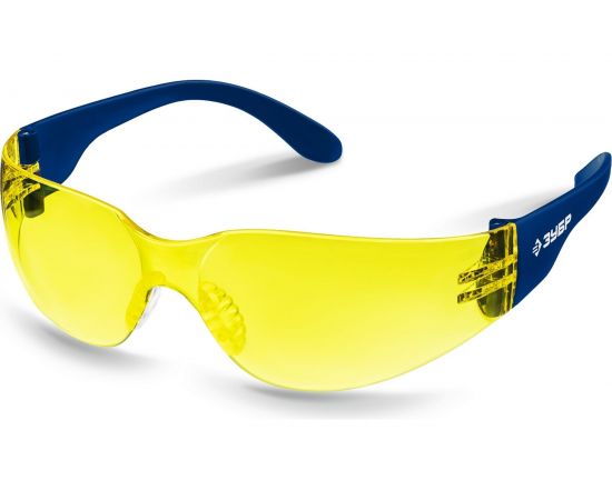 Облегченные защитные очки ЗУБР Барьер желтые 110488 