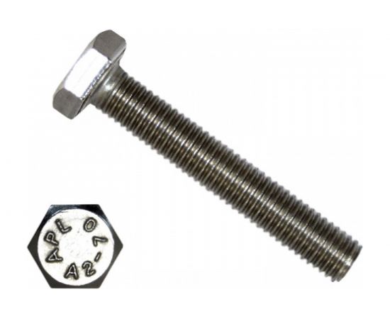 Болты КРЕП-КОМП с полной резьбой нержавеющие DIN933 А2 10х 60 50 шт бпн1060 