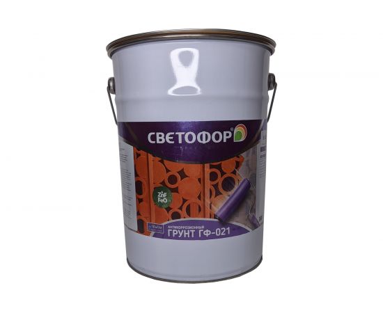 Грунтовка СВЕТОФОР ГФ-021 быстросохнущая (2 часа), серая, 5 кг ТД000002214 