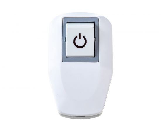 Угловая вилка AY-KA с выключателем 16А 250В с заземлением, белый-серый 7715300 