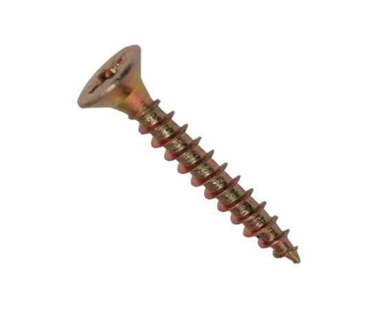 Потайной универсальный шуруп Метизный двор 4,0x30, желтый, 500 шт. 4607159063267 