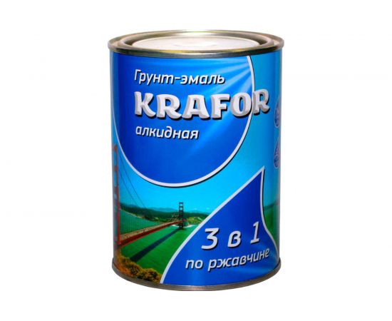 Грунт-эмаль по ржавчине Krafor серая 1.9 кг 6 26693 