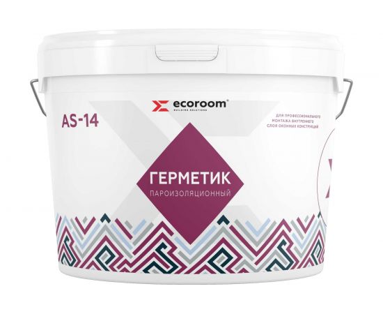 Акриловый герметик ECOROOM AS-14 (пароизоляционный; 7 кг) E-Герм-4185/7 