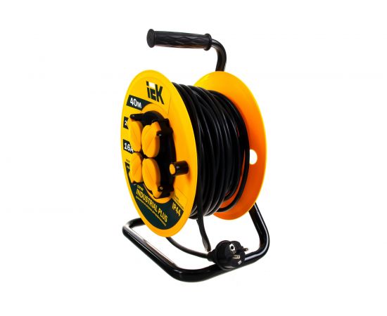 Удлинитель на катушке с термозащитой 4х40м УК40 3х1.5 IP44 IEK Industrial plus WKP15-16-04-40-44 280614 – изображение 2