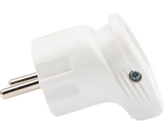 Угловая вилка REXANT Евро с заземлением 16А белая 16-0728 – изображение 2