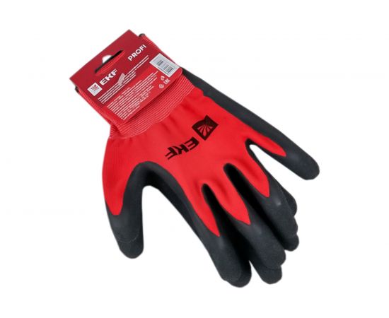 Рабочие перчатки EKF Expert PROFI с рельефным латексным покрытием, 15 класс, 10 размер pe15nl-10-proxima – изображение 2