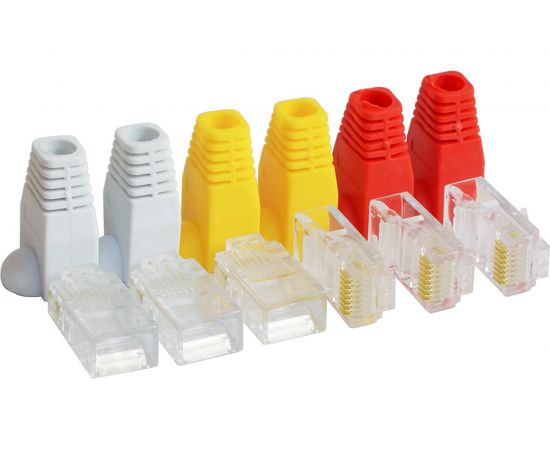 Коннектор DORI RJ-45 8P8C 6 шт + колпачки 2346 – изображение 2