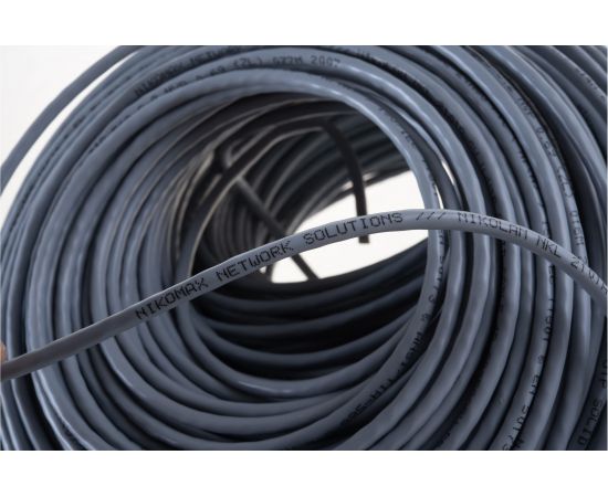 Кабель NIKOLAN U/UTP 4 пары, серый, 100м NKL 2101A-GY – изображение 2