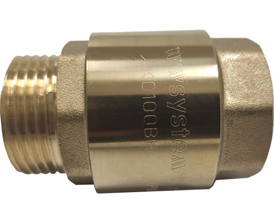 Обратный клапан WWSYSTEM пружинный муфтовый, 1"" с металлическим затвором К0100ВН – изображение 2