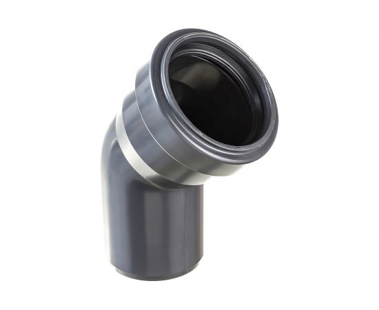 Отвод внутренней канализации ХЕМКОР НПВХ, 50 мм, 45 градусов 2391027 – изображение 3