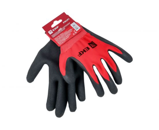 Рабочие перчатки EKF Expert PROFI с рельефным латексным покрытием, 15 класс, 10 размер pe15nl-10-proxima – изображение 3