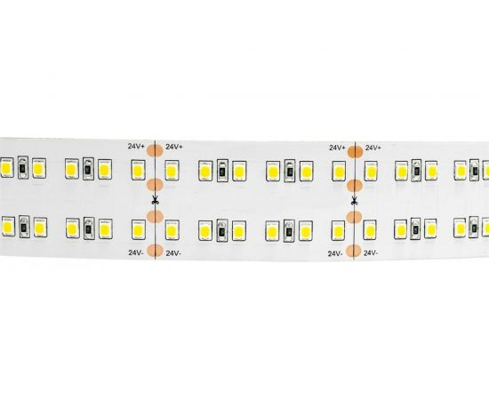 Светодиодная лента APEYRON 24В, 42Вт/м, smd2835, 240д/м, IP20, 4200Лм/м, холодный белый 307 – изображение 3