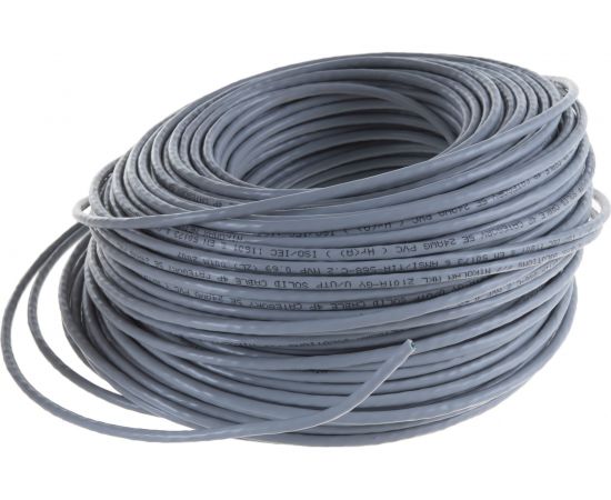 Кабель NIKOLAN U/UTP 4 пары, серый, 100м NKL 2101A-GY – изображение 3