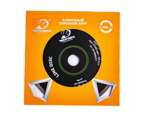 Диск алмазный сплошной по граниту LINE DISC (200х25.4 мм) TECH-NICK 041000377 – изображение 4