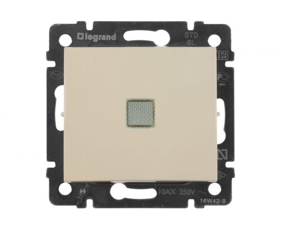 Механизм переключателя Legrand Valena на 2 направления 1-клавишный СП с зеленой индикацией слоновая кость Leg 774326 – изображение 4