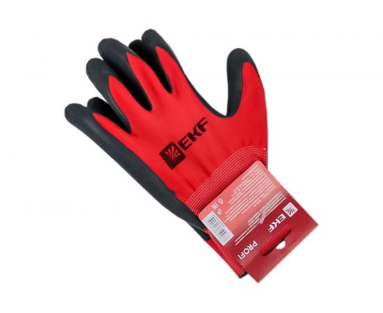Рабочие перчатки EKF Expert PROFI с рельефным латексным покрытием, 15 класс, 10 размер pe15nl-10-proxima – изображение 4