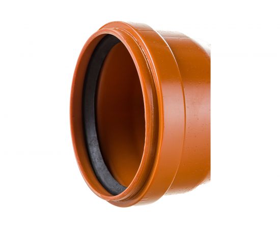 Труба для наружной канализации Gigant Д110, L=2 м, рыжая, толщина стенки 3.4 мм, класс жесткости SN 4 GSG-28 – изображение 5