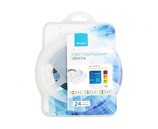 Светодиодная лента APEYRON в блистере 12В, СТ, 14,4Вт/м, smd2835 209BL – изображение 5