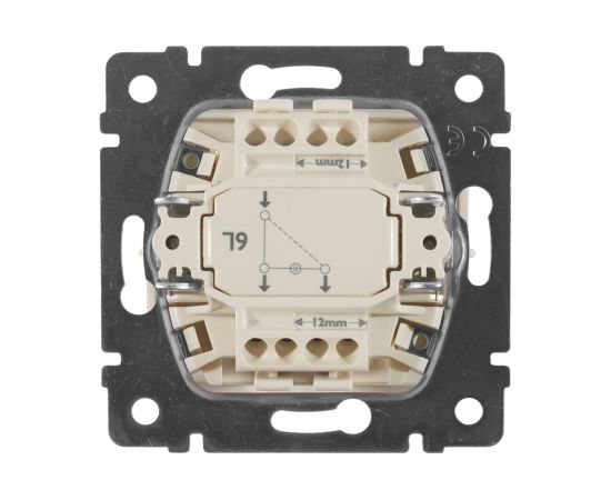 Механизм переключателя Legrand Valena на 2 направления 1-клавишный СП с зеленой индикацией слоновая кость Leg 774326 – изображение 5