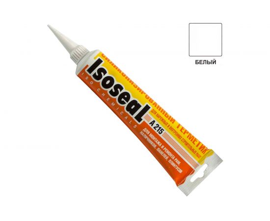 Акриловый силиконизированный герметик для дерева и паркета ISOSEAL A215, белый, 115 мл 2150108 – изображение 5