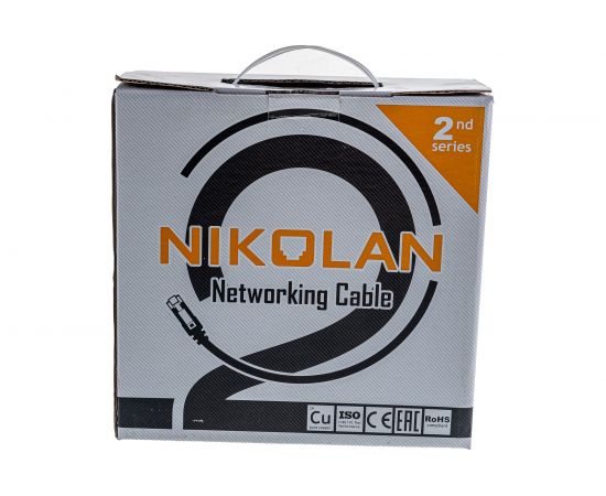 Кабель NIKOLAN U/UTP 4 пары, серый, 100м NKL 2101A-GY – изображение 6