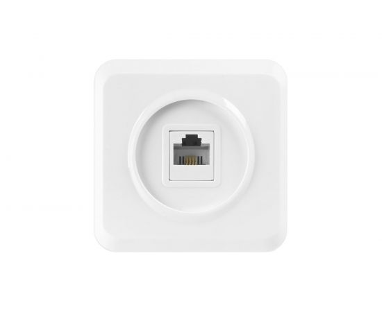 Телефонная розетка Smartbuy 1-местная белая Юпитер SBE-03w-S1-PH 