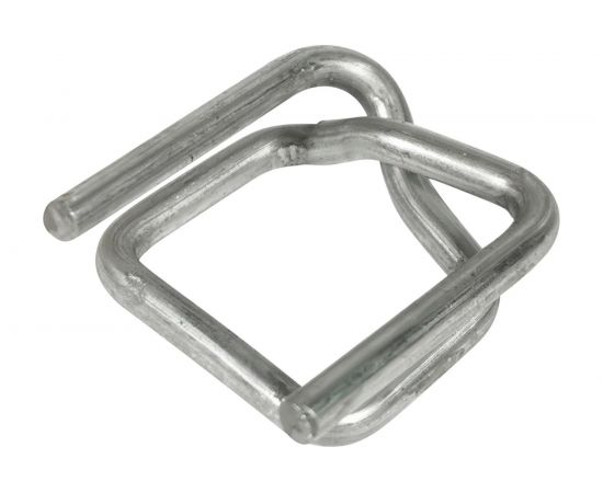 Пряжка Кордленд оцинкованная, 13x26x3 мм, для ПП/ПЭТ ленты 12 мм, 1000 шт. PR-13zn KREP-00182 